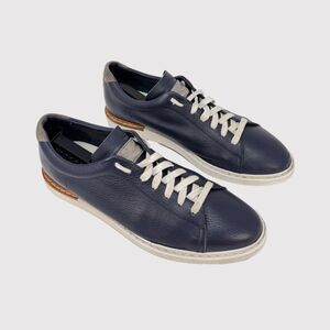 Brunello Cucinelli Mens Shoes Blue Leather Low Top Fashion Sneakers 45 US 12